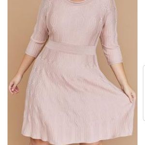 Lane Bryant textured fit and flare dress